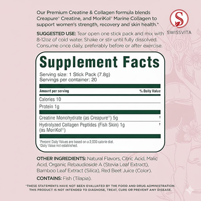 SwissVita Creatine & Collagen Stick Pads